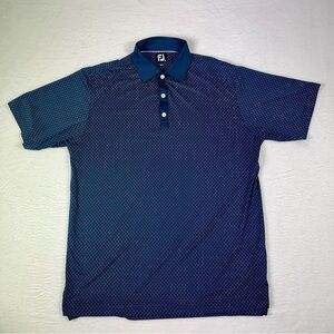 FootJoy Navy Patterned Polo Shirt